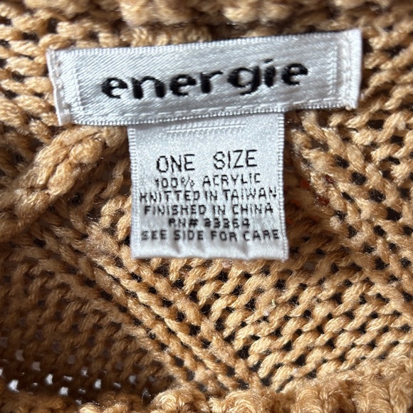 Energie Tan Knit Women's Poncho - Picture 2 of 3